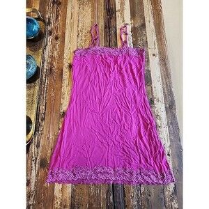 Plume Y2k Grunge Fairy Lace Pink Tank Top Boho Hippie Size S